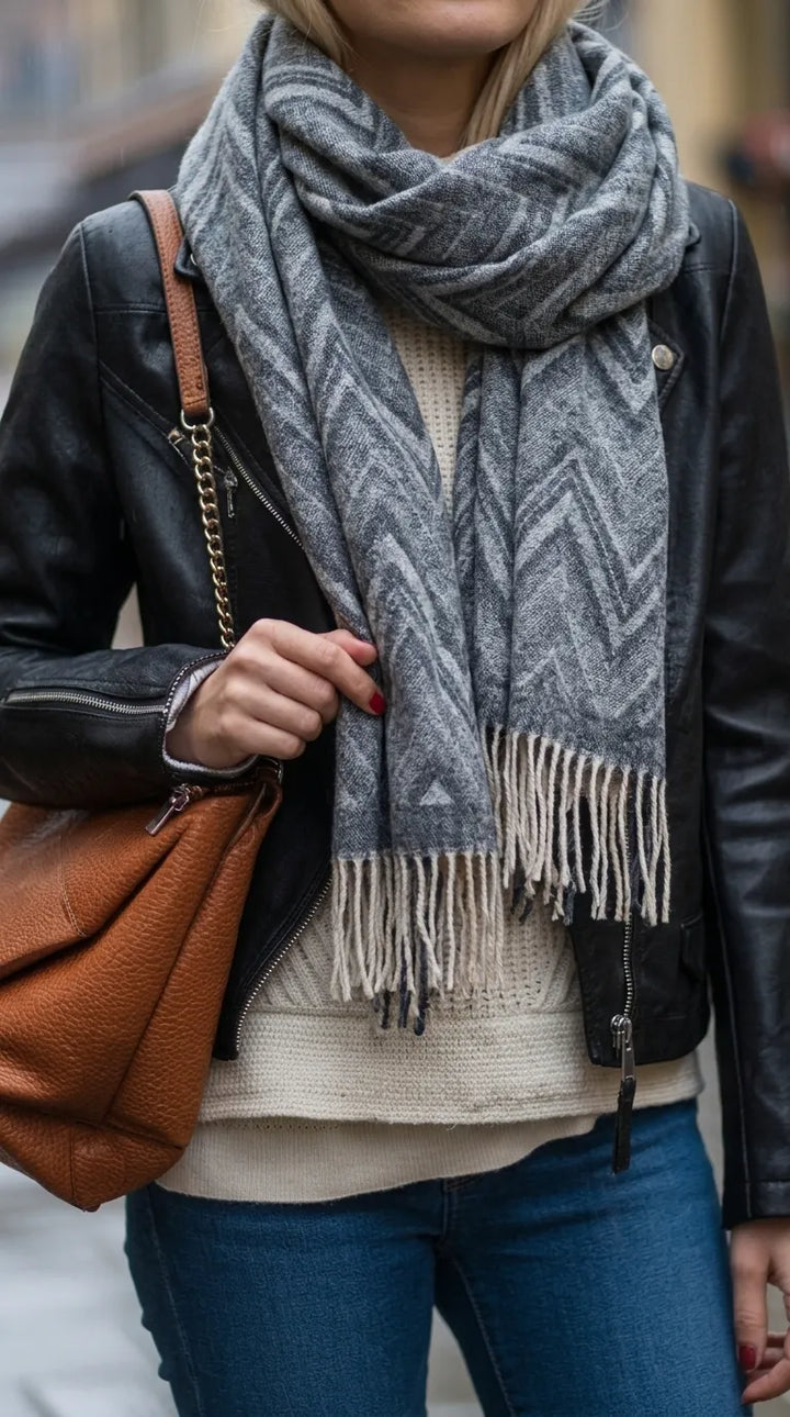 Black Winter Acrylic Stole PW615401