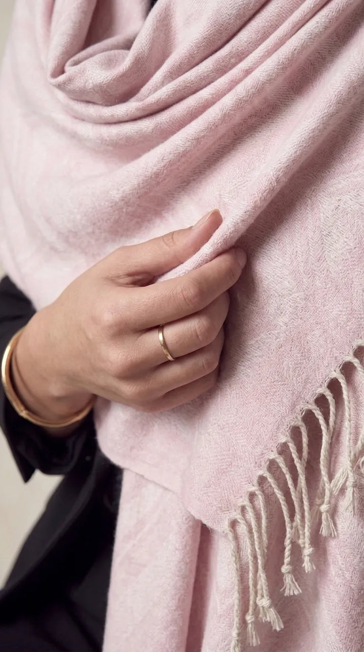 Tea Pink Winter Acrylic Stole PW6154B1