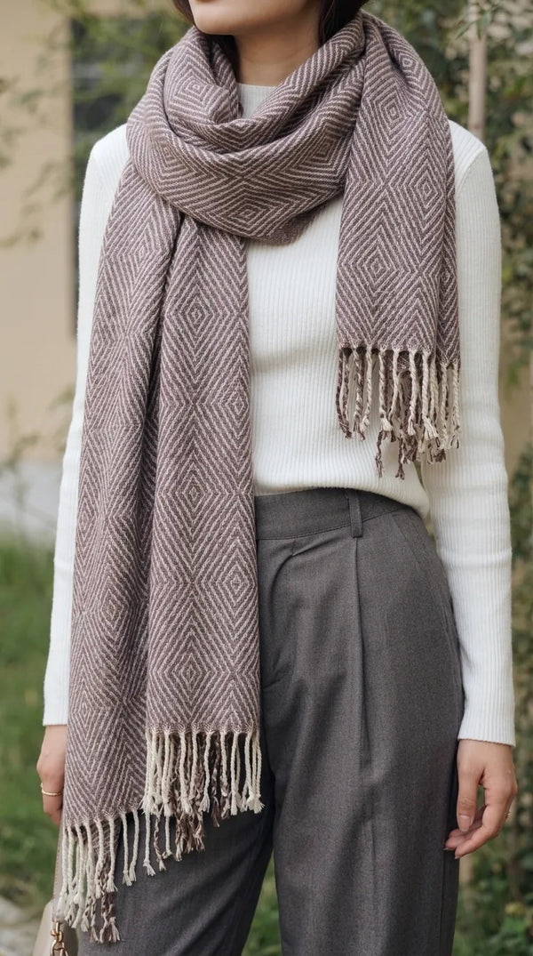 Brown Winter Acrylic Stole PW615802