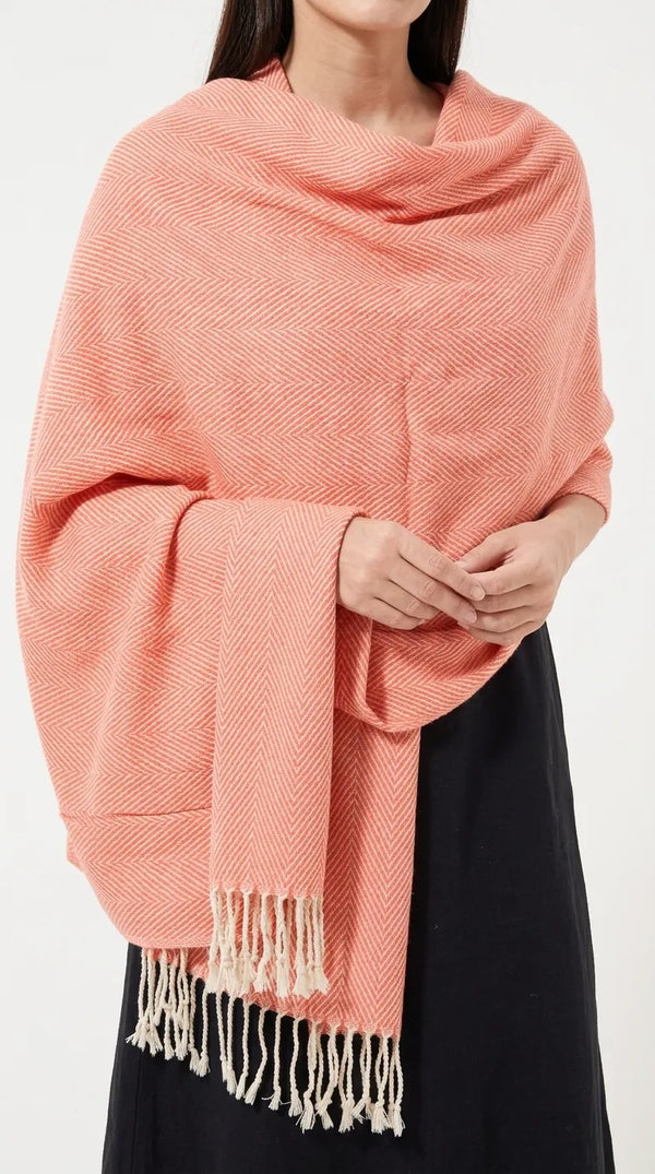 Orange Winter Acrylic Stole PW615925