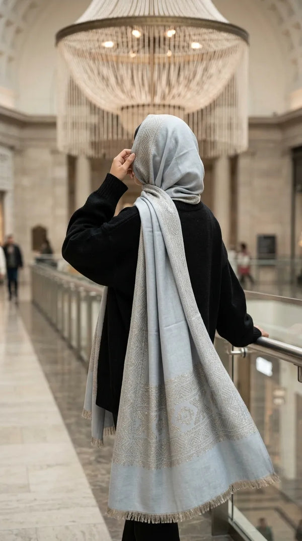 Blue Winter Acrylic Stole PW617512