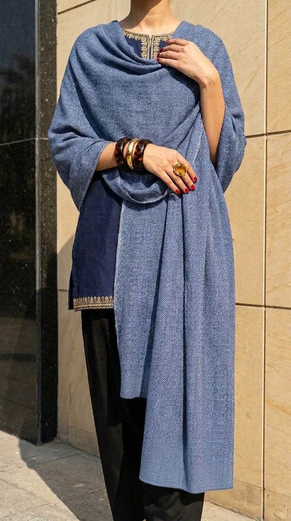 Navy Winter Shawl PW618548