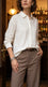Off/White Solid Western Top PW625193