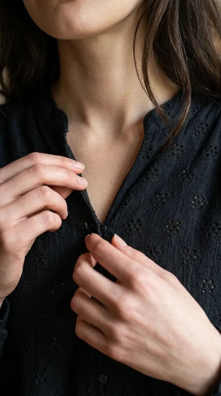 Black Embellished Stitched Shirt PW625301