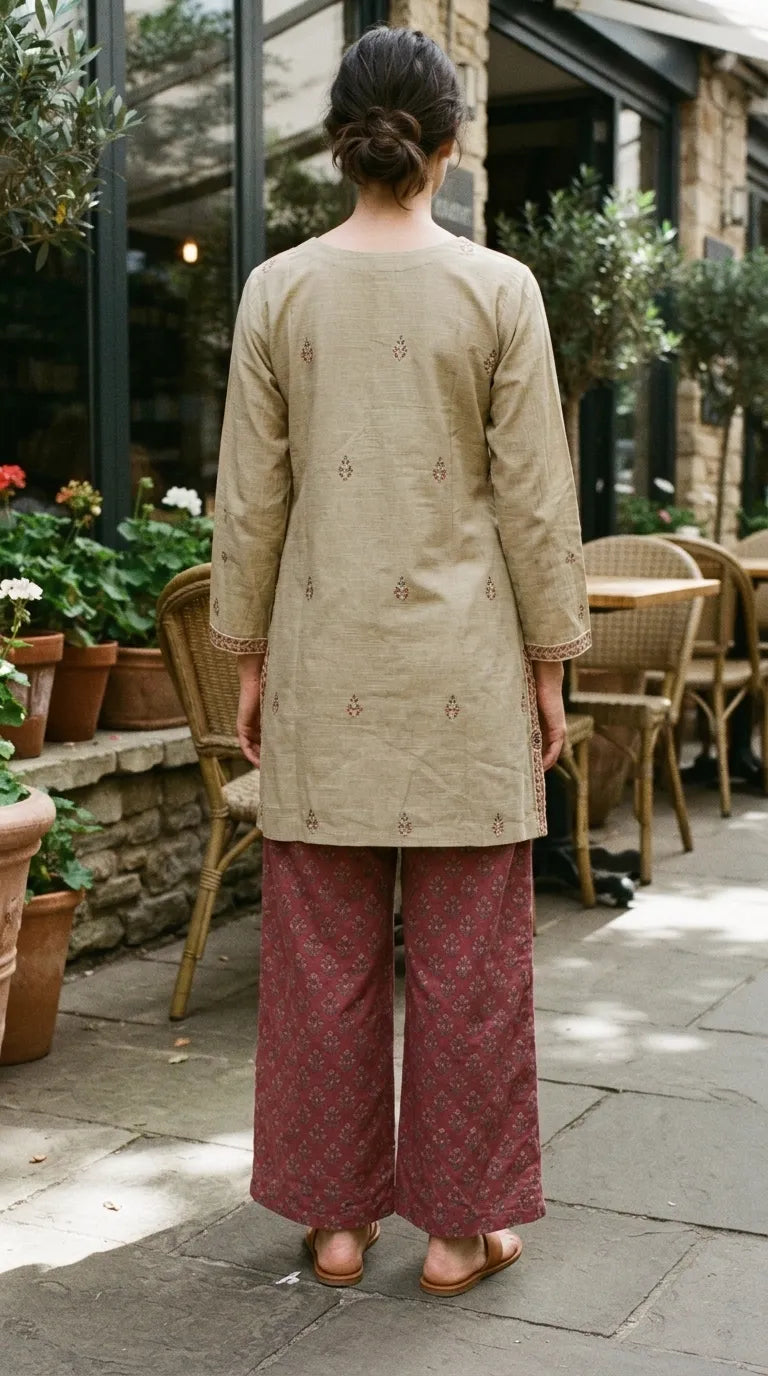 2 PC Embellished Khaddar Stitched Suit PW628362