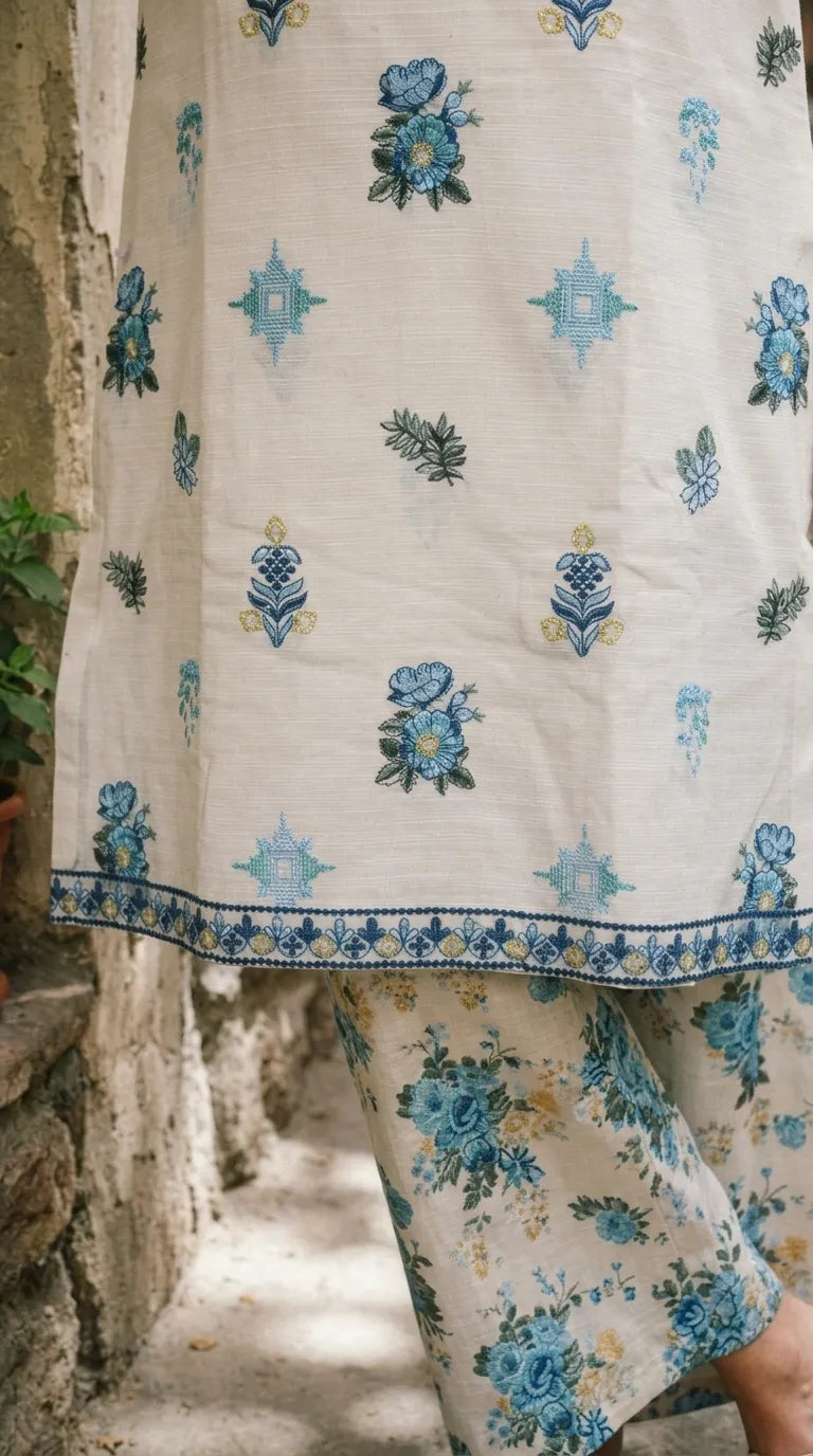 2 PC Embellished Khaddar Stitched Suit PW6285A6