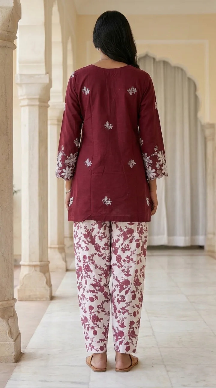 2 PC Embellished Khaddar Stitched Suit PW628805