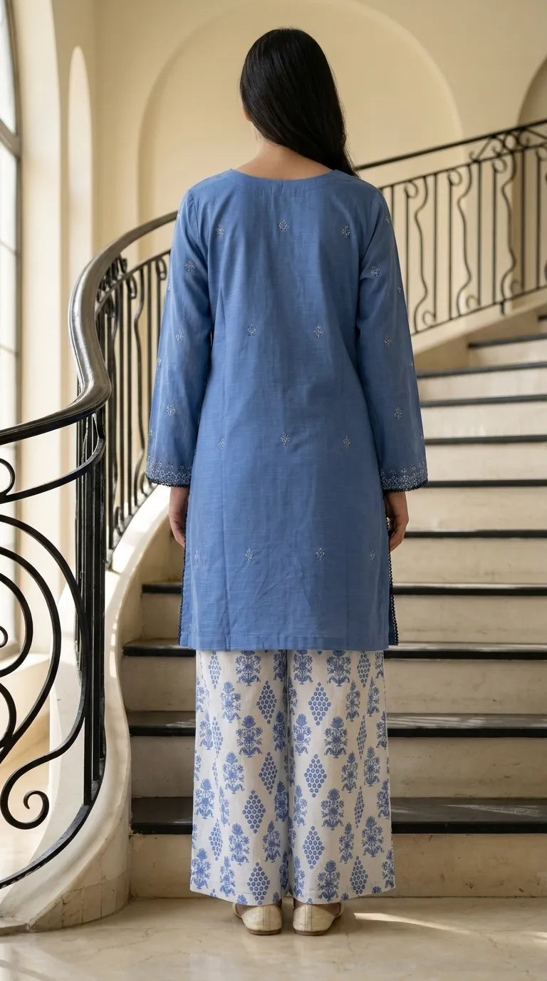 2 PC Embellished Khaddar Stitched Suit PW629212