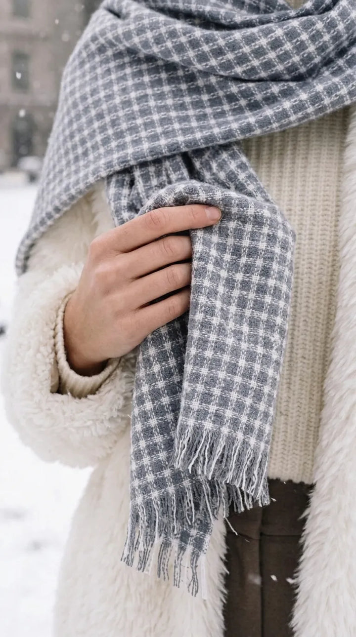 Grey Winter Acrylic Stole PW674707
