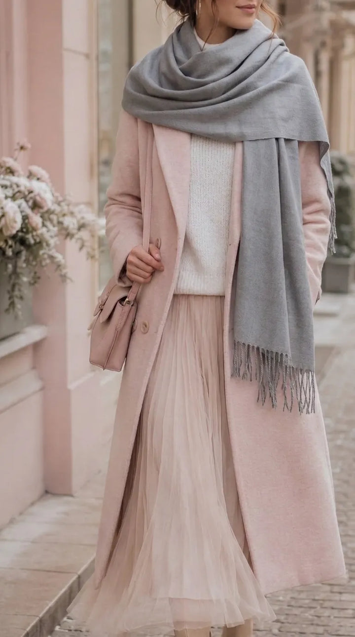 Dk Grey Winter Acrylic Stole PW674895