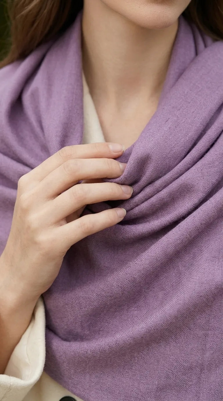Tea Pink Winter Acrylic Stole PW6748B1