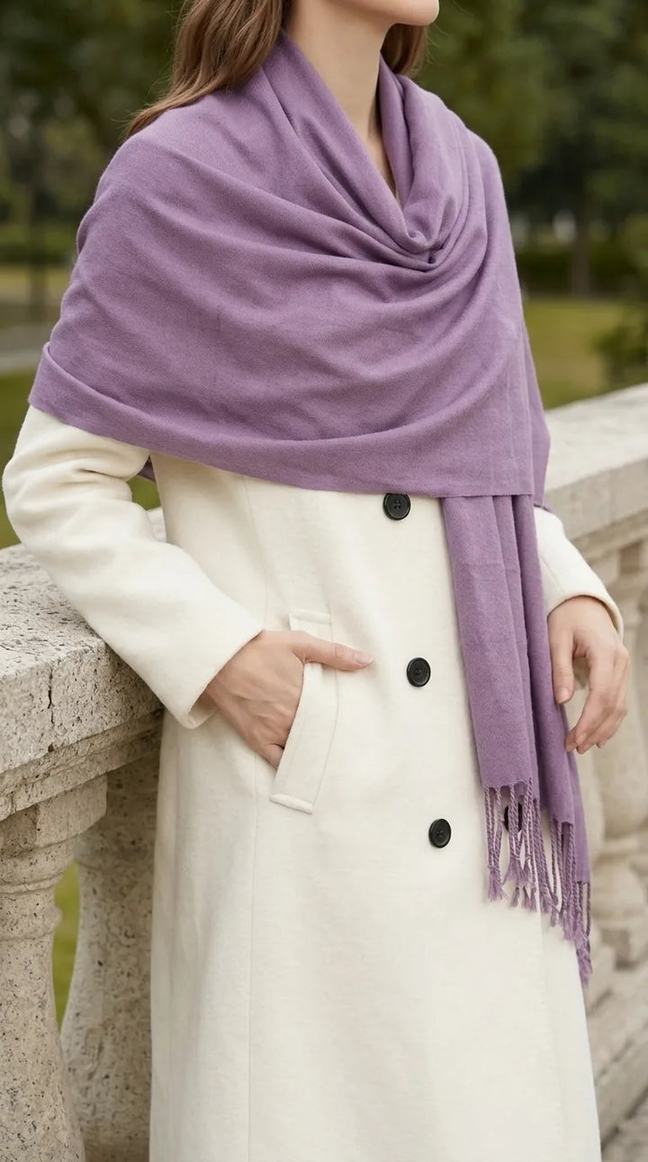 Tea Pink Winter Acrylic Stole PW6748B1