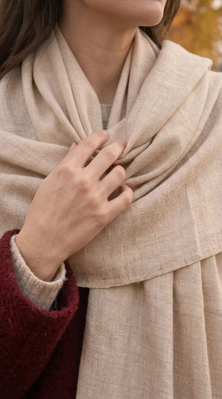 Peach Winter Acrylic Stole PW675023