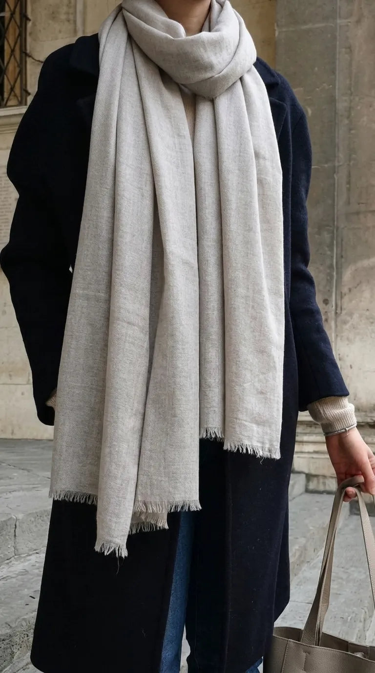 Beige Winter Acrylic Stole PW675062