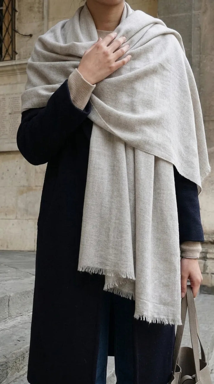 Beige Winter Acrylic Stole PW675062