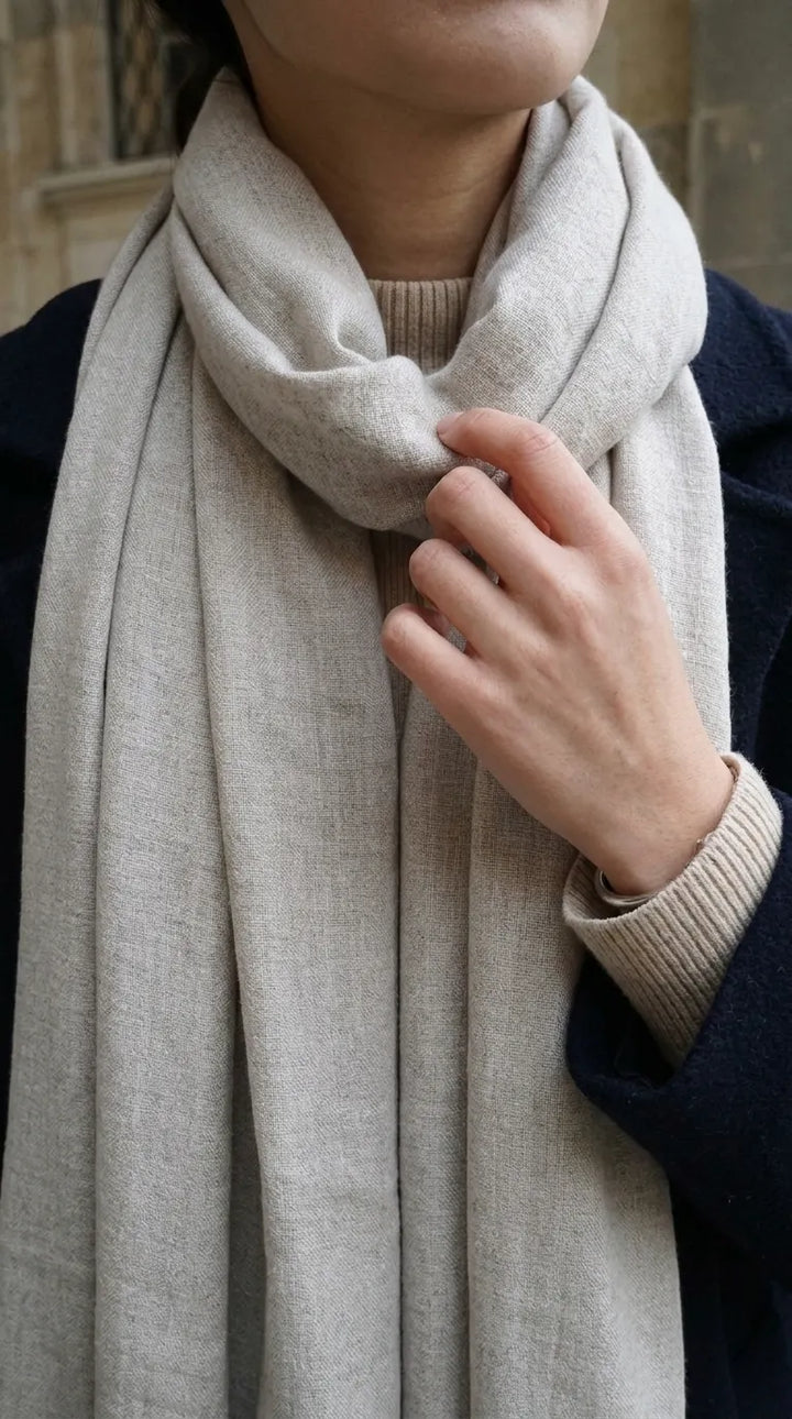Beige Winter Acrylic Stole PW675062