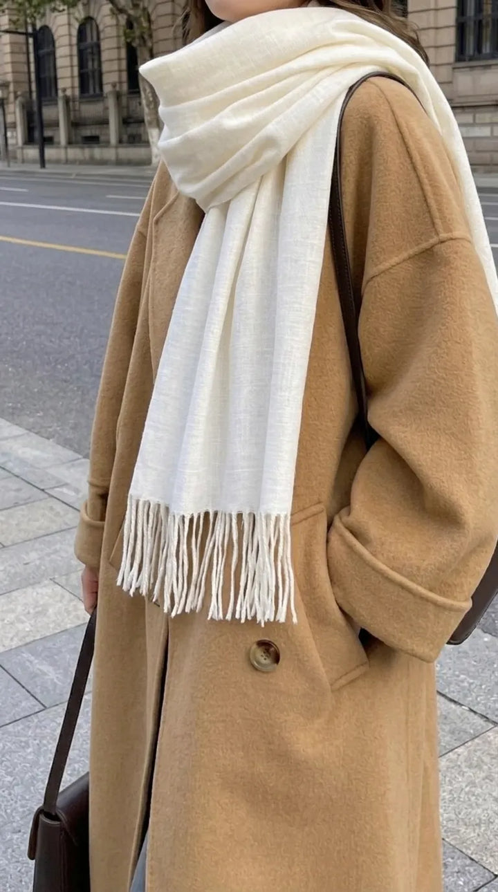 Off White Winter Acrylic Stole PW6750A6