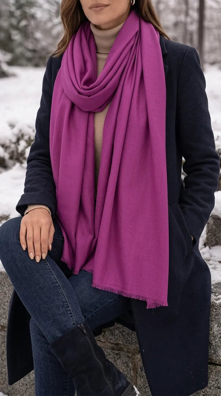 Pink Winter Acrylic Stole PW675118