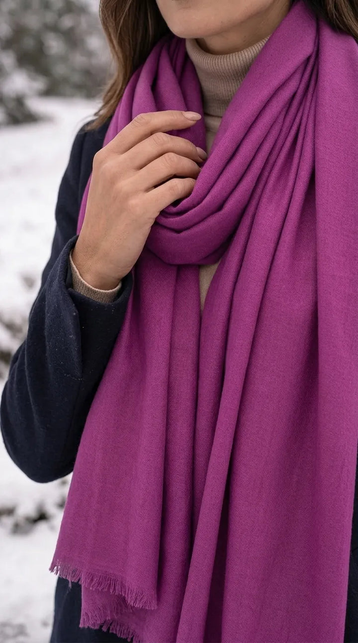 Pink Winter Acrylic Stole PW675118