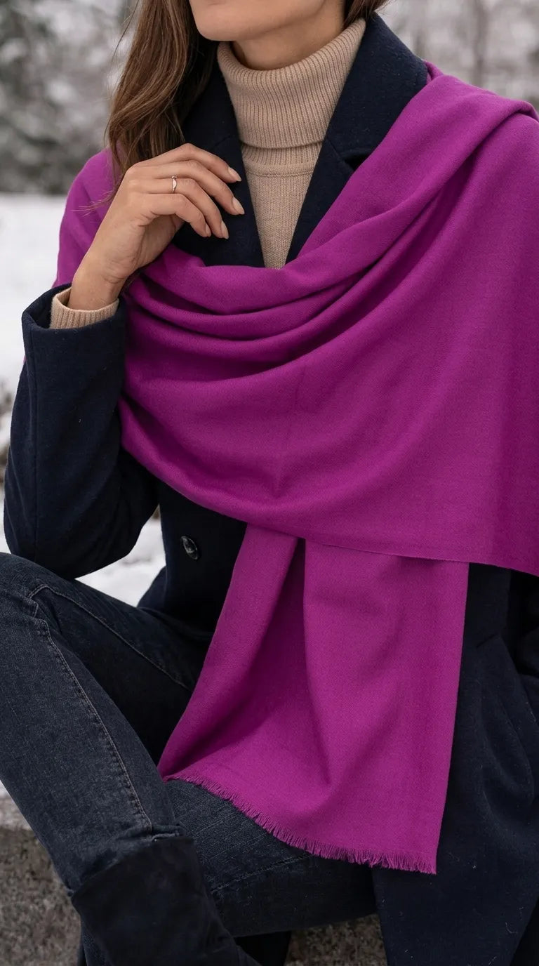 Pink Winter Acrylic Stole PW675118