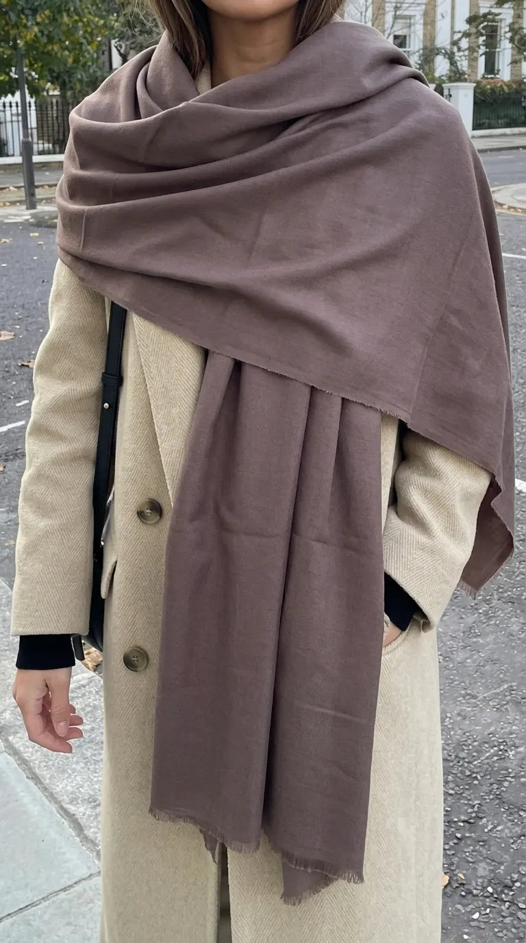 Coffee Winter Acrylic Stole PW675141