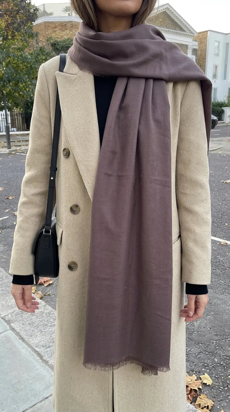 Coffee Winter Acrylic Stole PW675141