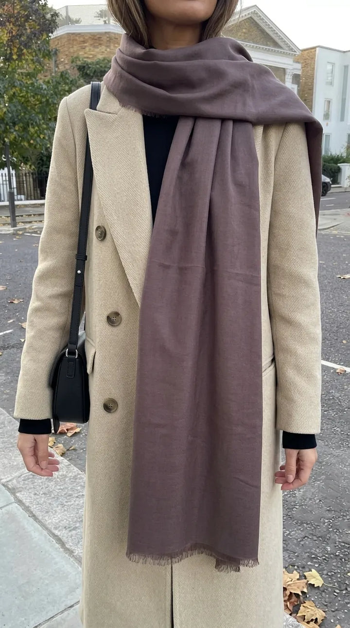 Coffee Winter Acrylic Stole PW675141