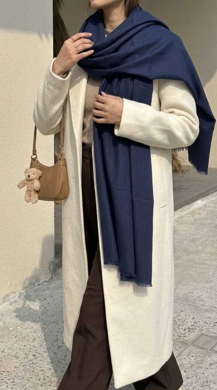 Navy Winter Acrylic Stole PW675148