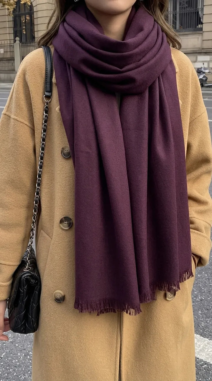 Burgundy Winter Acrylic Stole PW675204