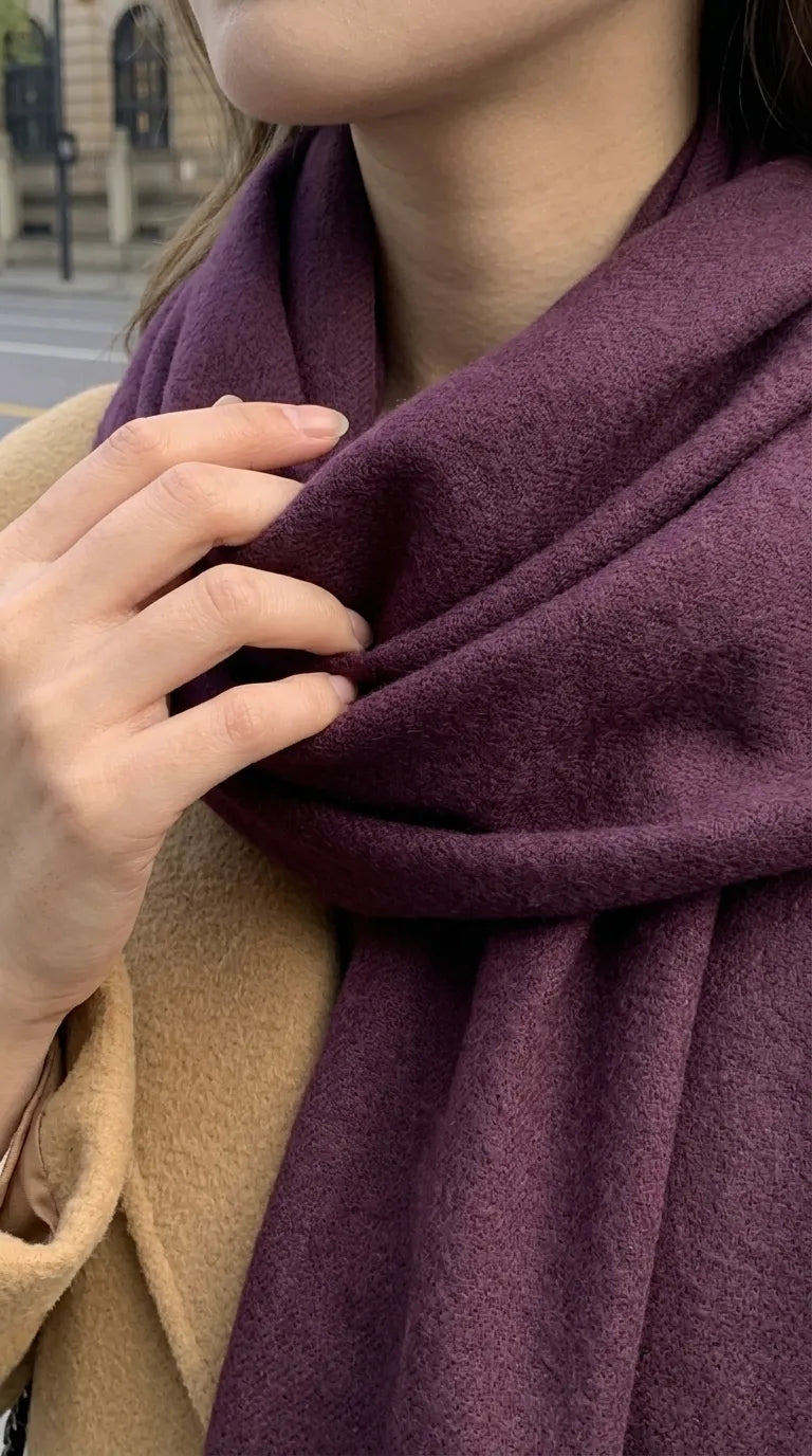 Burgundy Winter Acrylic Stole PW675204