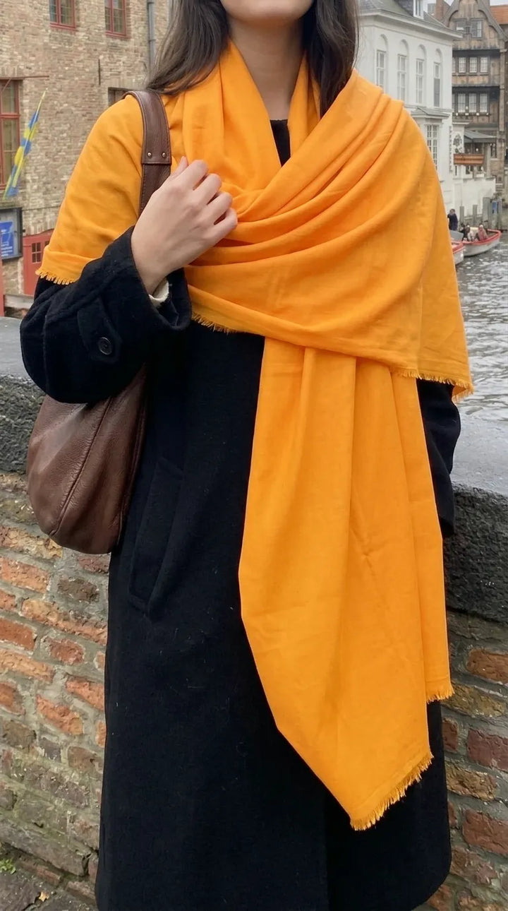 Mustard Winter Acrylic Stole PW675206