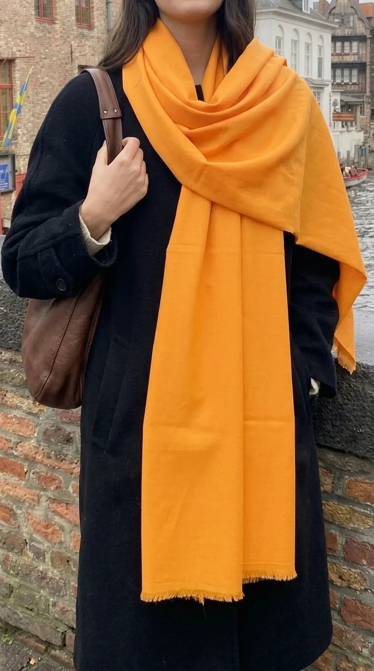 Mustard Winter Acrylic Stole PW675206
