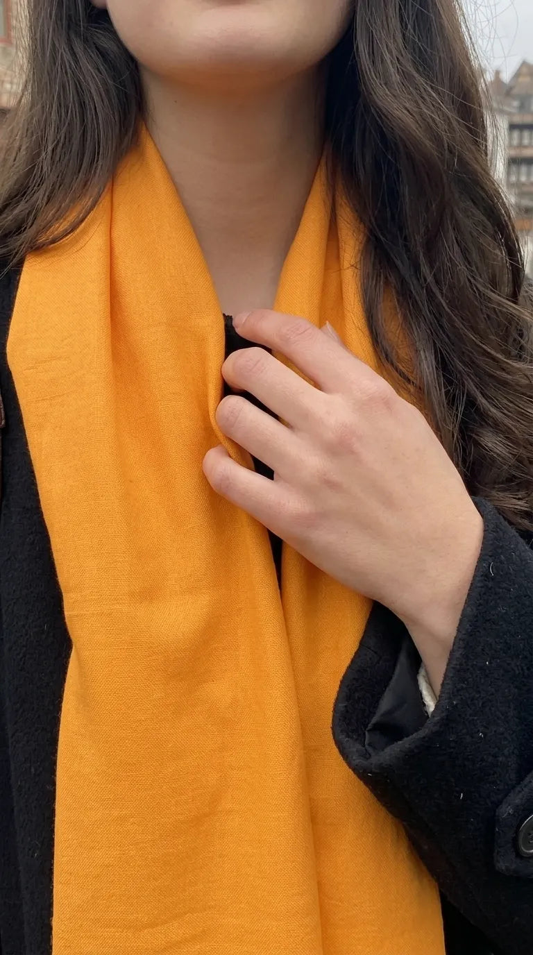 Mustard Winter Acrylic Stole PW675206