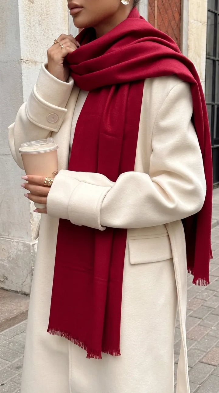 Red Winter Acrylic Stole PW675213