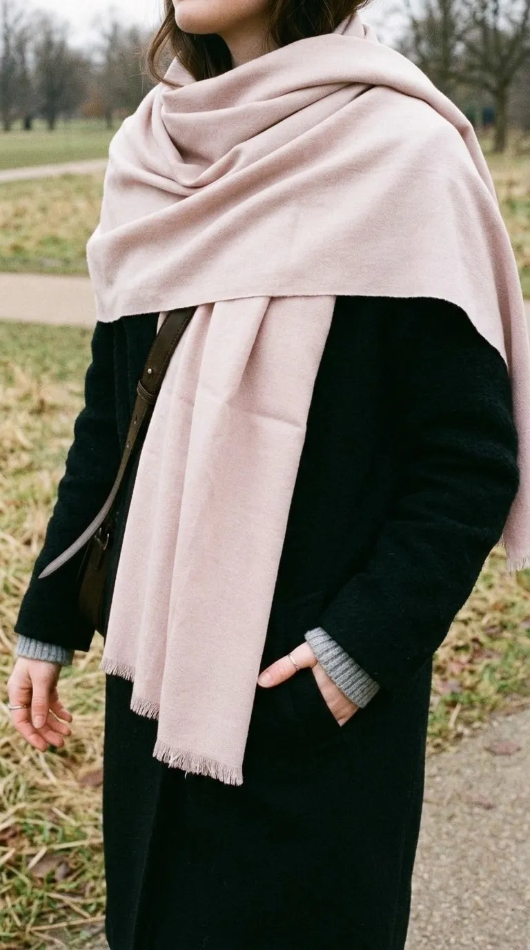 Beige Winter Acrylic Stole PW675262