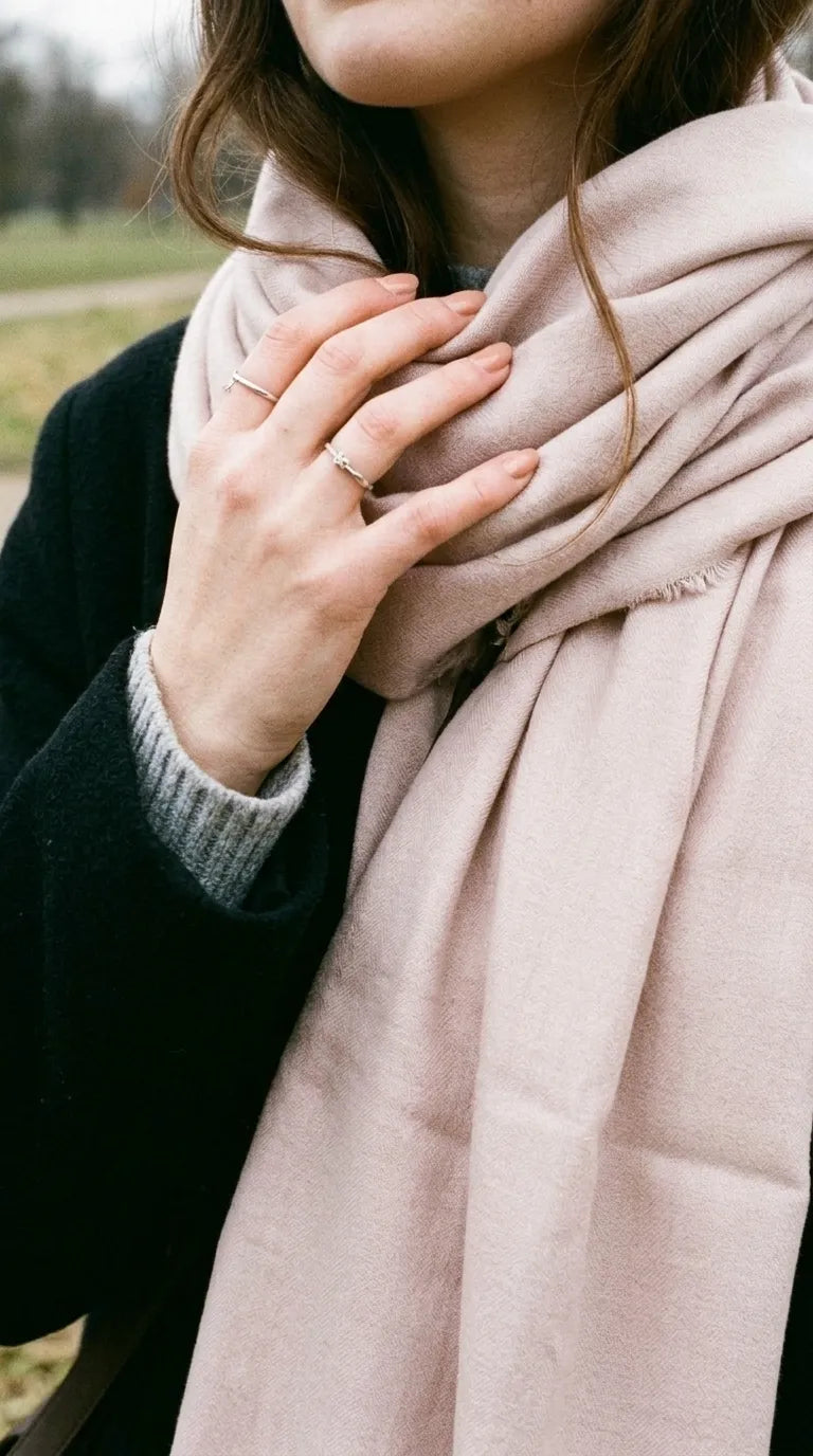 Beige Winter Acrylic Stole PW675262
