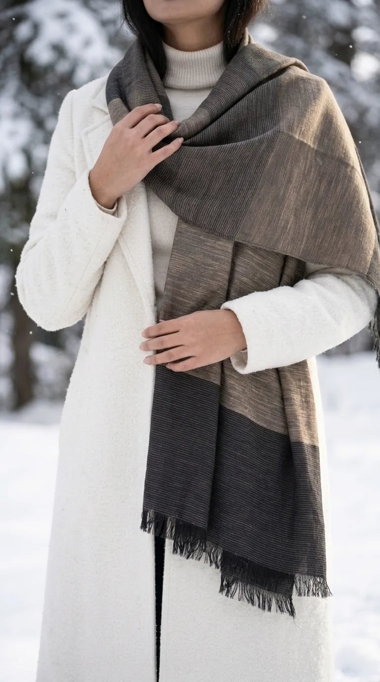 Brown Winter Acrylic Stole PW675302