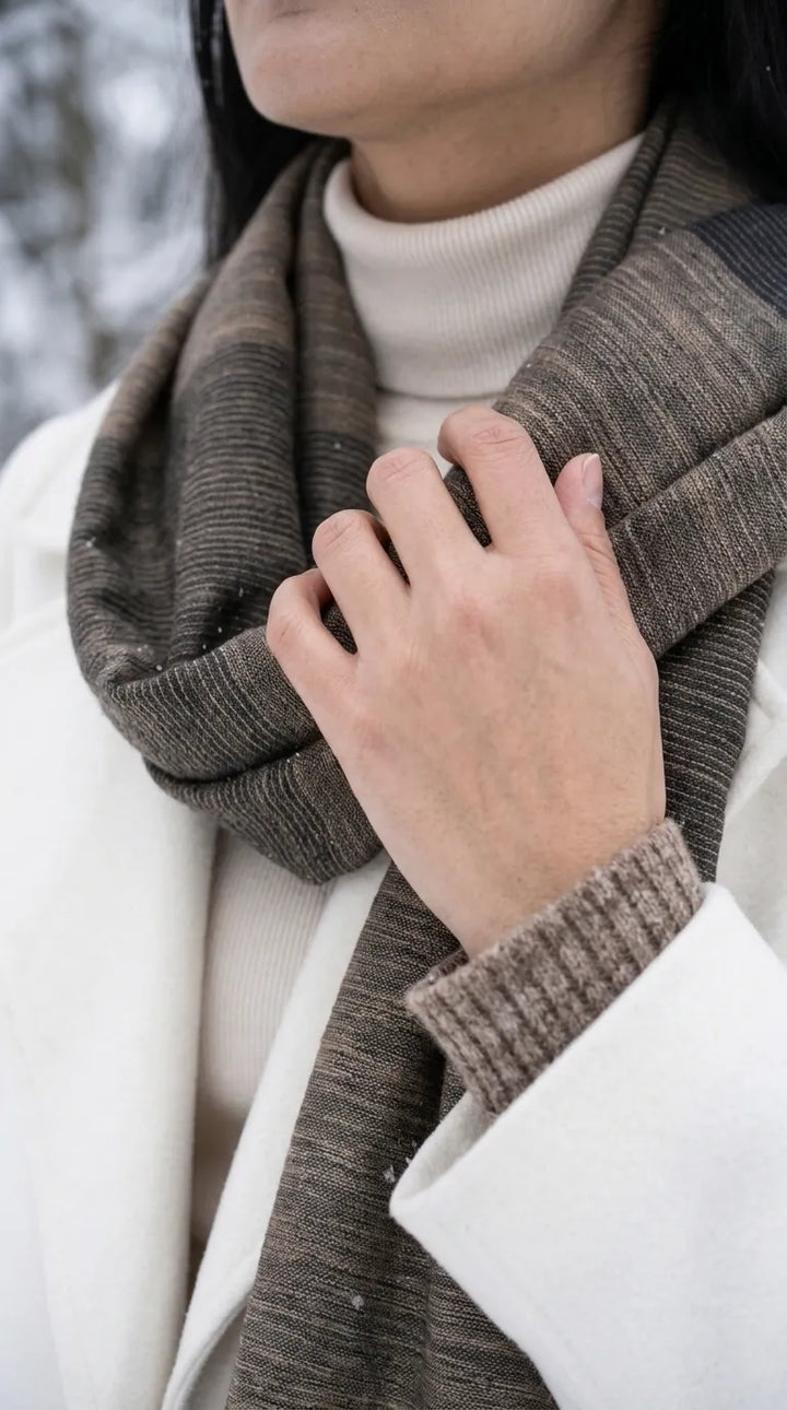 Brown Winter Acrylic Stole PW675302