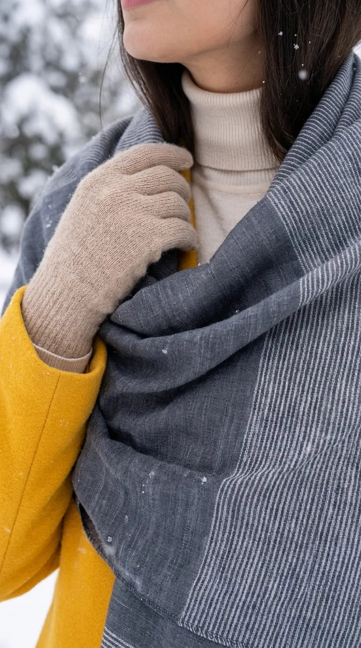 Grey Winter Acrylic Stole PW675307