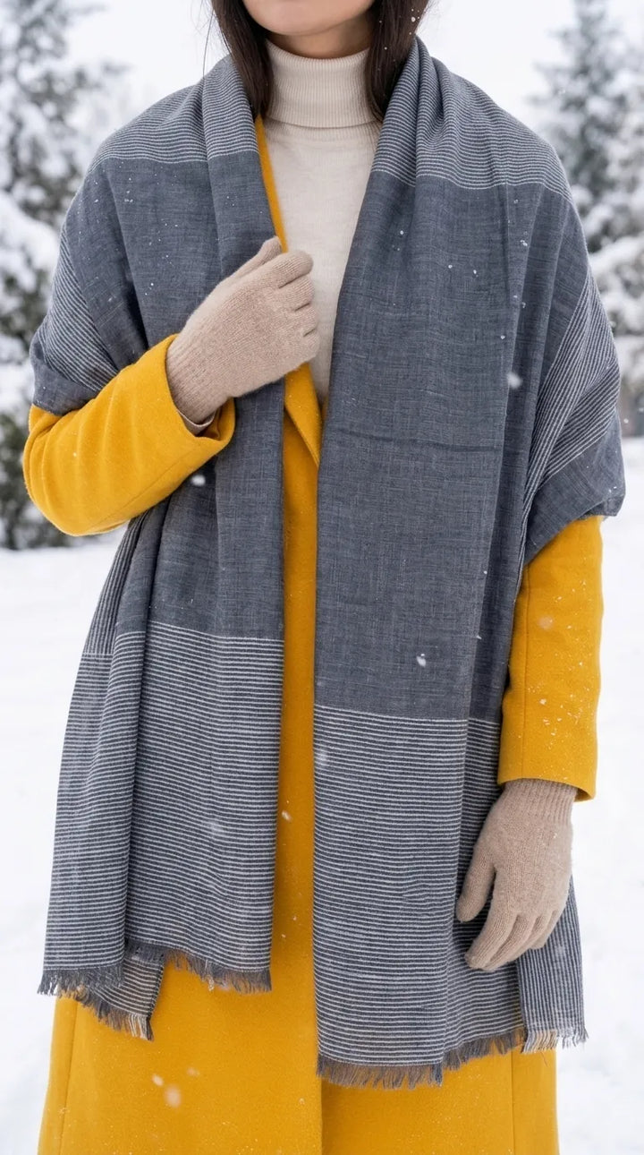 Grey Winter Acrylic Stole PW675307