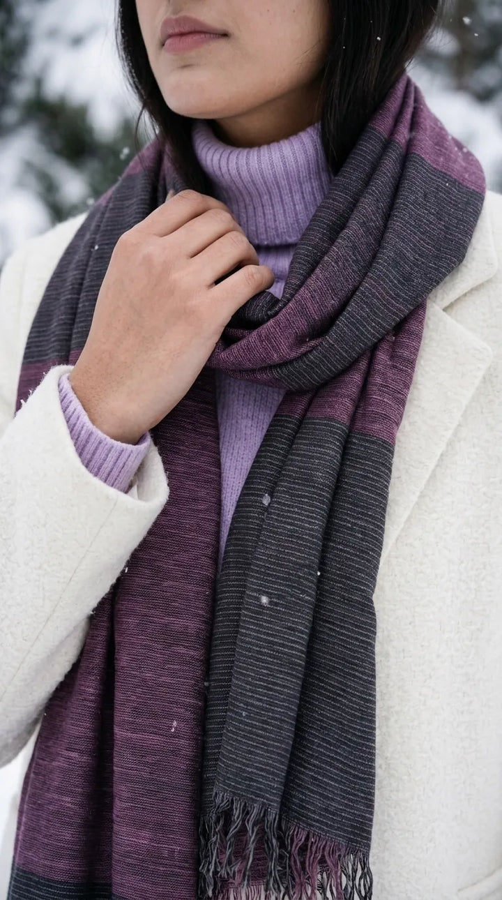 Pink Winter Acrylic Stole PW675318