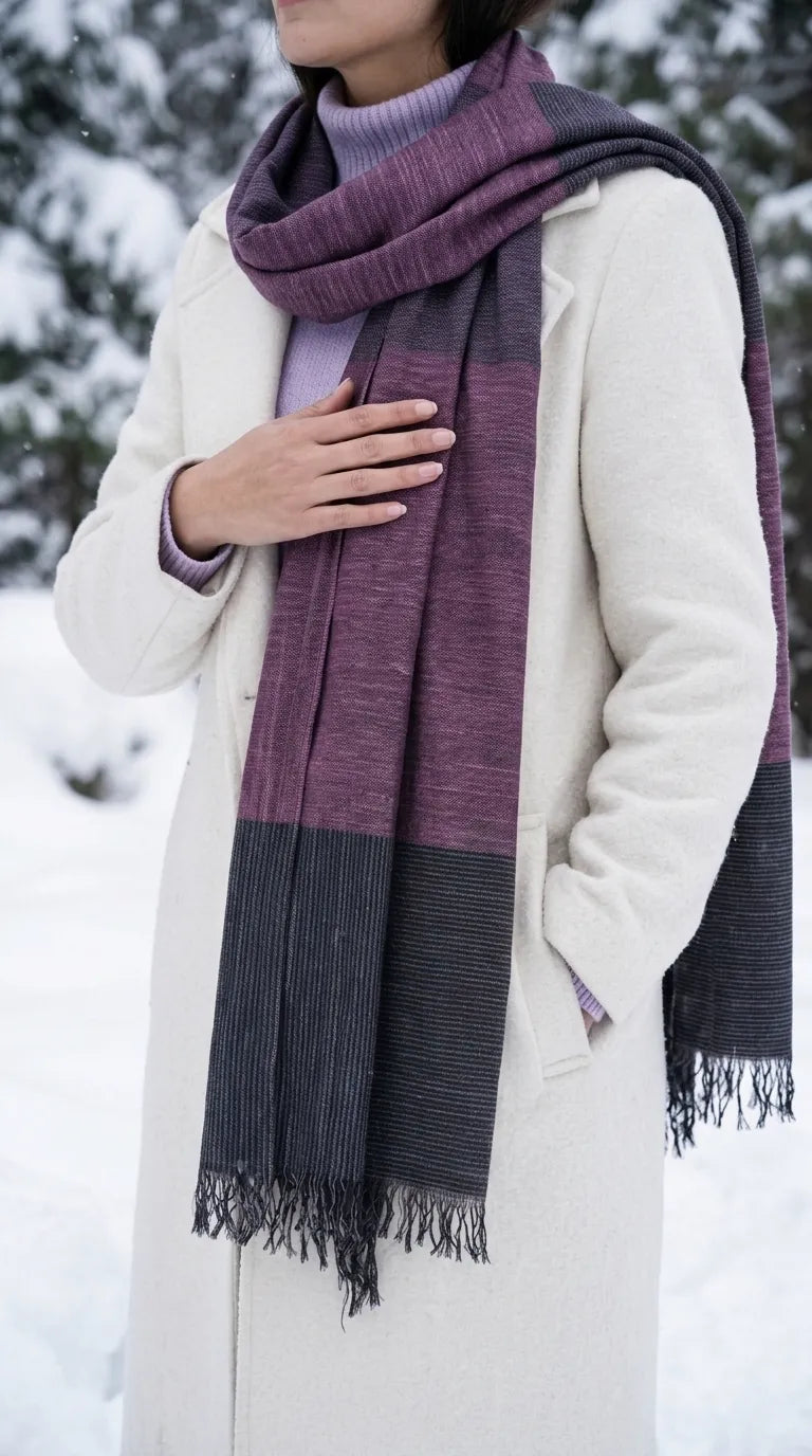 Pink Winter Acrylic Stole PW675318