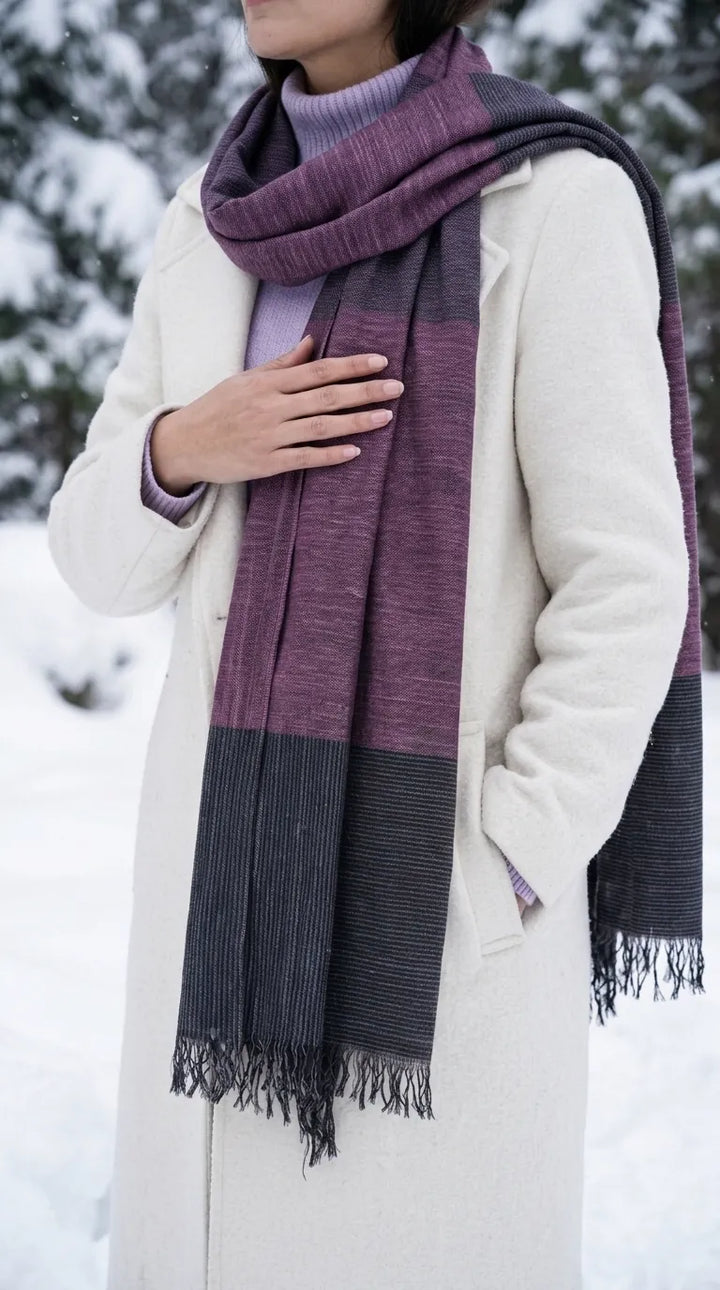 Pink Winter Acrylic Stole PW675318