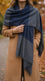 Navy Winter Acrylic Stole PW675348