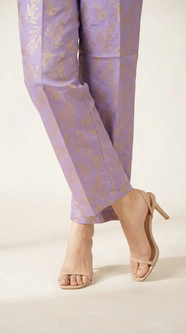 Lilac Plain Cambric Trouser Pl601843