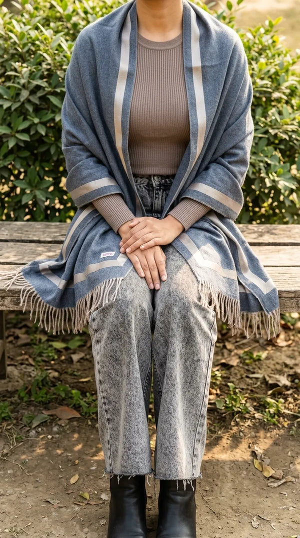 Grey Winter Acrylic Stole Pw613507