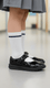 Girls Black Pateint School Shoes SK0051