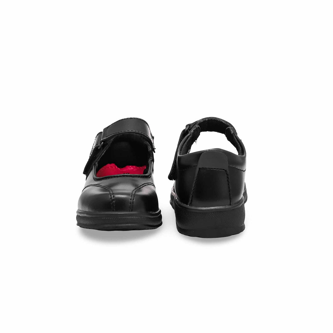 Girls Black Velcro Strap Shoes SK0052