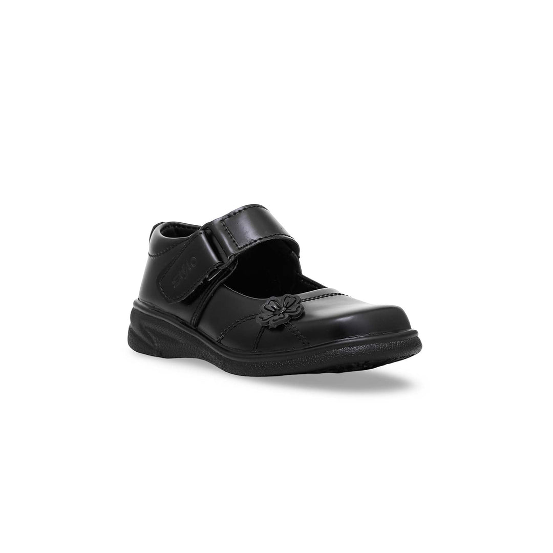 Boys Black Velcro School Shoes SK0054