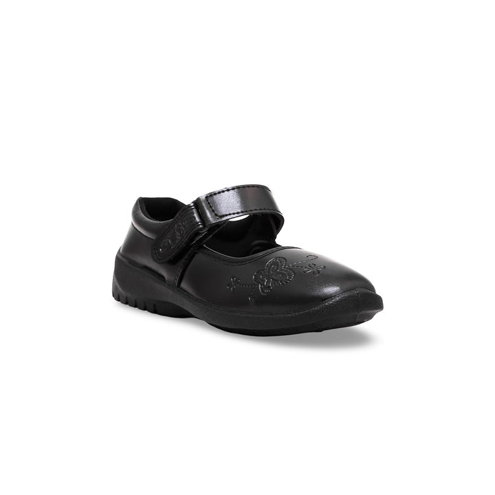 Girls Black Velcro Strap Schools Shoes SK0067